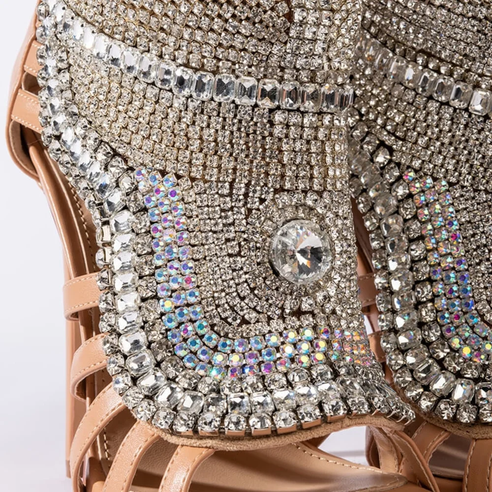 "TEARS OF APHRODITE" Dazzling Rhinestone Embellished Heels - Picture 11 of 11